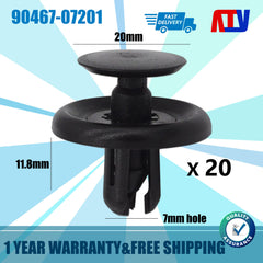 20x Wheel Arch Lining Clips Inner Wing Clips Engine Cover Clips FIT TOYOTA LEXUS