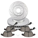 Front Brake Rotors And Metallic Pads For Audi A3 2010-12 Volkswagen Beetle 12-18 6B93BC-57