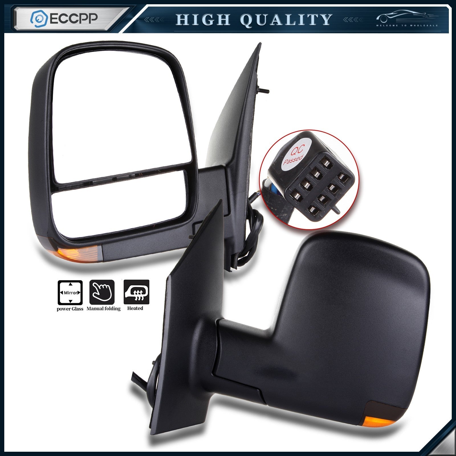 Power Mirror For 08-13 Express Savana Van Driver Side Heated Signal Light 6B93BC-57