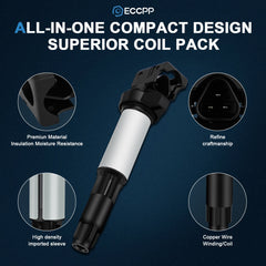 ECCPP 6 Ignition Coils For 2001-2005 BMW 325i 325xi 2.5L 2003-2006 330Ci 3.0L 6B93BC-57