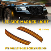 2x Amber LED Front Side Marker Lamps Reflector Lights For 2015-23 Chrysler 300 A 6B93BC-57