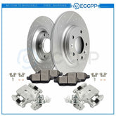 Rear Brake Calipers Brake Rotors Brake Pads Set 8Pcs For 2006-2009 Ford Fusion