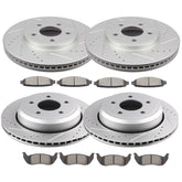 Front & Rear Rotors + Brake Pads for Ford Crown Victoria Mercury Grand Marquis KOEEP