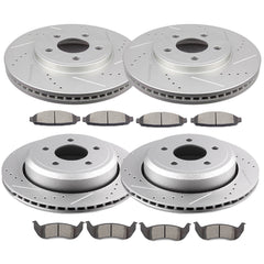 Front & Rear Rotors + Brake Pads for Ford Crown Victoria Mercury Grand Marquis KOEEP