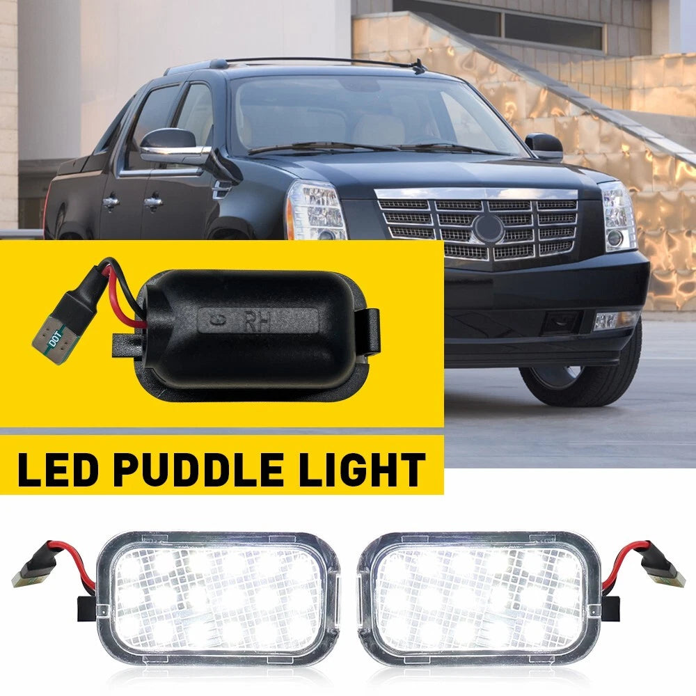 LED Side Mirror Puddle Assembly Light for 2007-2014 Chevy Silverado Sierra 2500H 6B93BC-57