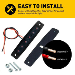10X Red Marker Side Lights LED Bullet Lights Clearance Trailer Truck Waterproof 6B93BC-57