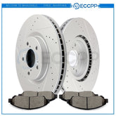 Front Ceramic Brake Pads And Rotors For 2007-2018 Acura 2009-2015 Honda Pilot LX 6B93BC-57