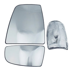 Left Upper Lower Mirror Glass & Turn Signal Light Lens for Ford Transit 1823875 6B93BC-57