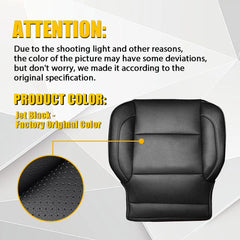 Driver Passenger Leather Bottom Seat Cover Black for 2015-19 GMC Yukon Denali EA 6B93BC-57