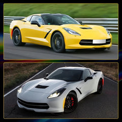 Set For 14-19 Chevy Corvette C7 Full LED Clear Turn Signal Side Marker Lights EA 6B93BC-57