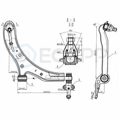 6Pcs For 2002-2006 Nissan Sentra Front Lower Control Arm Inner Outer Tie Rod End 6B93BC-57