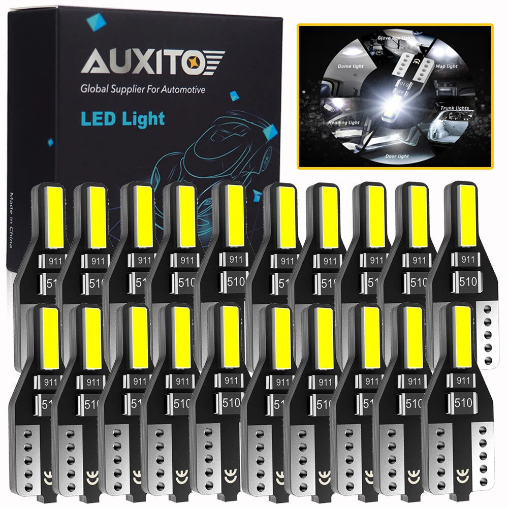 20 x White LED 194 T10 168 W5W Interior Map Dome Trunk License Plate Light Bulbs 6B93BC-57