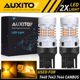 2X AUXITO 7440 Amber LED Turn Signal Light Bulbs Anti Hyper Flash Error Free EOA AUXITO