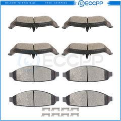 Front Rear Ceramic Brake Pads For Ford Crown Victoria 2011 Mercury Grand Marquis 6B93BC-57