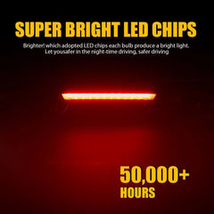 For 2016-2019 Chevy Cruze Red LED Third Brake Light Stop Rear Lamp Clear Lens EA 6B93BC-57