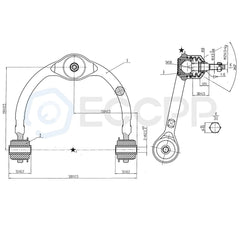 2Pcs Front Upper Control Arms Steering Part Fits 2006-2010 Jeep Commander 6B93BC-57