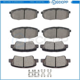 Front And Rear Ceramic Brake Pads 8Pcs Set For Kia Soul 2014 2015 2016 Slotted 6B93BC-57
