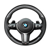 Carbon Fiber&Hole Leather Steering Wheel Hand Sewing Wrap Cover Fit For BMW M3