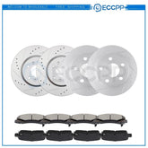 Ceramic Brake Pads And Rotors Front Rear For 2014-2016 Chevrolet Impala Limited 6B93BC-57