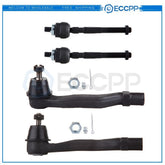 4x For 1994-1997 Integra Civic del Sol Steering Inner Outer Tie Rod Ends Set