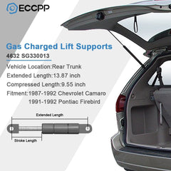 2x Rear Trunk Gas Lift Supports For Chevrolet Camaro 1987-1992 Convertible 4632 6B93BC-57