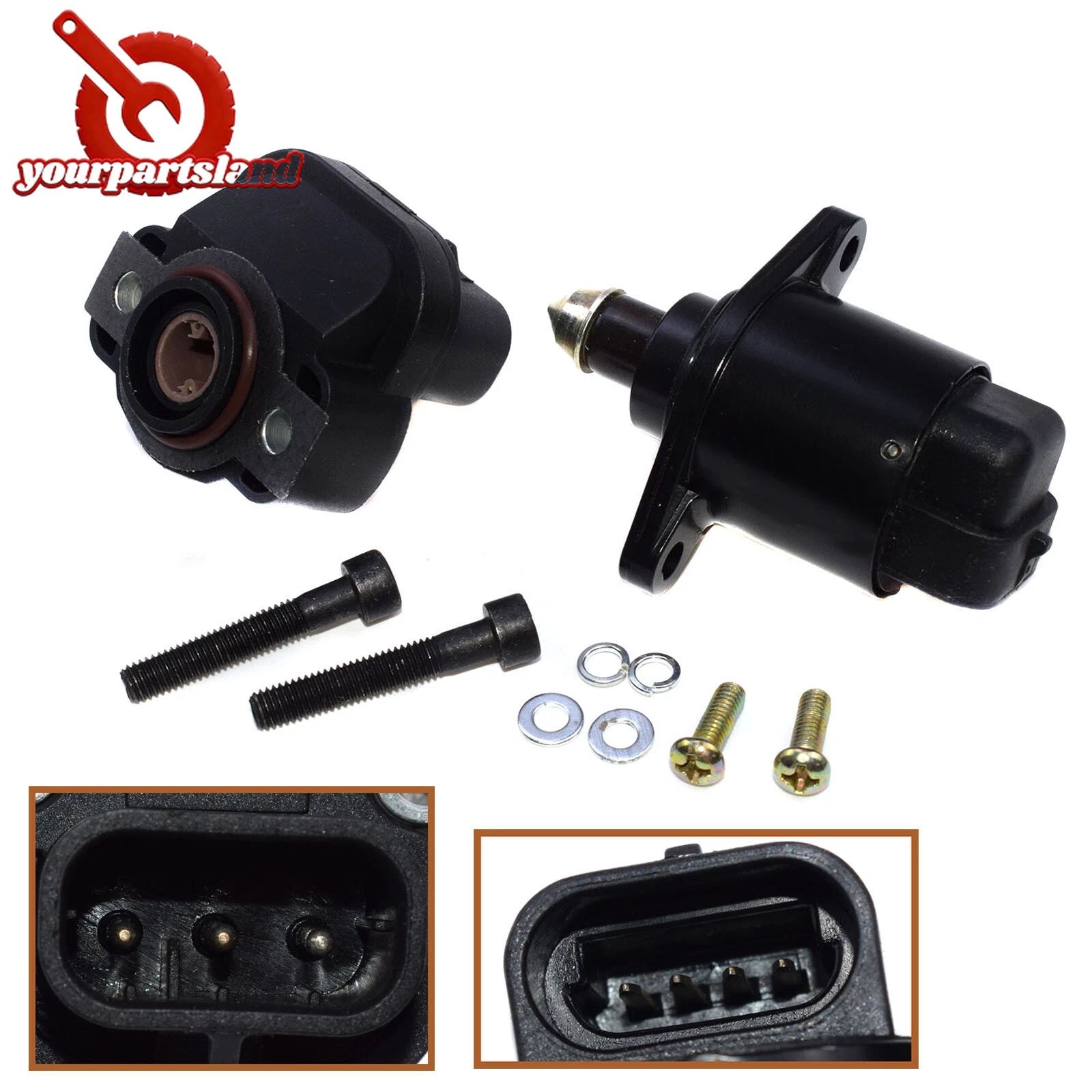 Idle Control Valve & Throttle Position Sensor For Eagle Chrysler Dodge Voyager 6B93BC-57