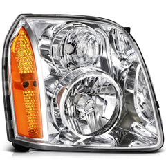 Headlights Assembly LH+RH For 2014-2007 GMC Yukon XL 1500 2500 Chrome w/Amber 6B93BC-57