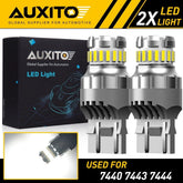 2X AUXITO 7443 7440 LED Back Up Reverse Light Bulbs 6500K Super White Canbus EOA AUXITO
