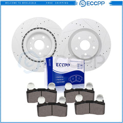 Front Brake Rotors + Ceramic Brake Pads for 2011-2014 2015 Chevy Camaro SS 6.2L 6B93BC-57