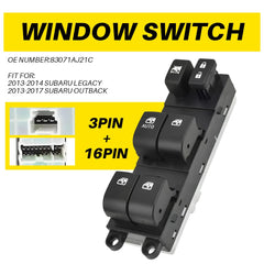 For 2013-2017 Subaru Legacy Outback Master Power Window Control Switch Driver EA 6B93BC-57