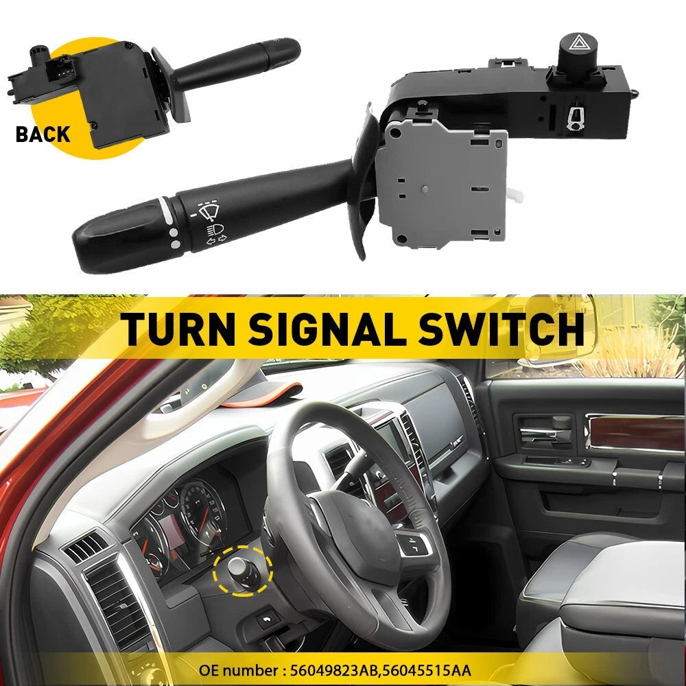 For 02-08 DODGE RAM 1500 2500 TURN WIPER SIGNAL SWITCH ASSEMBLY 56049823AB EOA 6B93BC-57