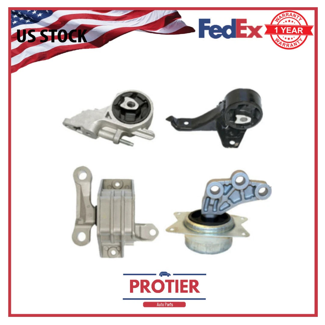 Motor & Trans Mount 4PCS Set For 2008-2010 Chevrolet Malibu 2.4L Auto Trans 4SPD 6B93BC-57
