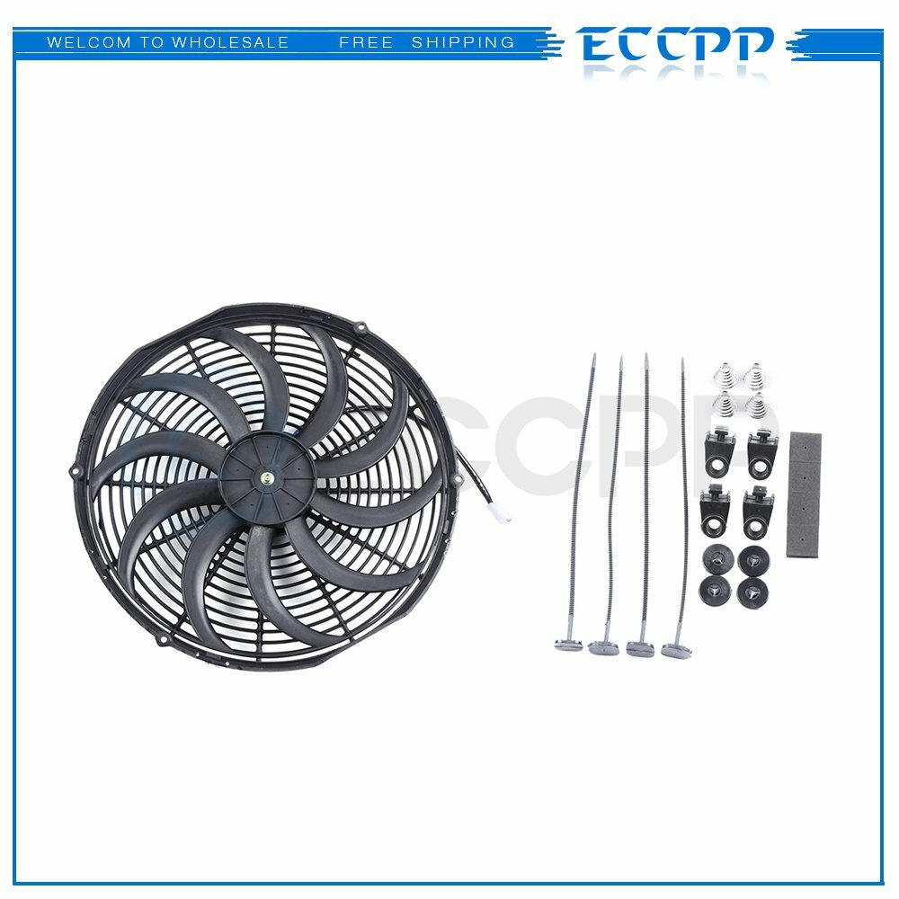 Condenser Radiator Cooling Fan Universal 16" Inch For 1999 2000-2017 Ford F-350 6B93BC-57