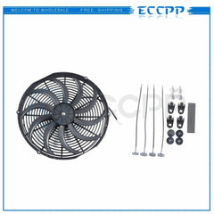 Condenser Radiator Cooling Fan Universal 16" Inch For 1999 2000-2017 Ford F-350 6B93BC-57