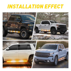2x 60" Emergency Truck Tailgate Strobe Lights Strip Tail Light Bar Amber White A 6B93BC-57