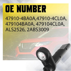 Front Left Right ABS Wheel Speed Sensor for Nissan Rogue 2014-2020 2.0L 2.5L EOA 6B93BC-57