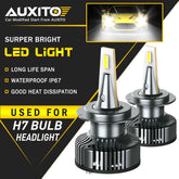 AUXITO H7 72W 16000LM High Power LED Headlight Kit High Low Light Bulb 6500K Y13 AUXITO
