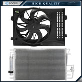 Electric AC Condenser Cooling Fan Kit For 05 06 2007 2008 2009 Hyundai Tucson 6B93BC-57