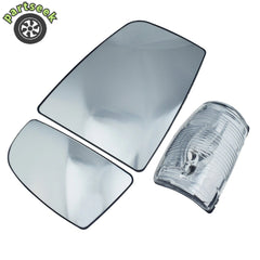 Left Upper Lower Mirror Glass & Turn Signal Light Lens for Ford Transit 1823875 6B93BC-57