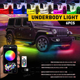 6pcs RGB Dream Color Underglow LED Kit Car Neon Strip Light Music APP Bluetooth 6B93BC-57