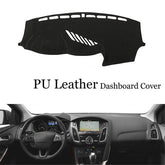 Dashboard Console Cover PU Leather Protector Sunshield Pad Fit For Ford Focus