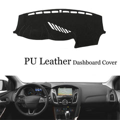 Dashboard Console Cover PU Leather Protector Sunshield Pad Fit For Ford Focus