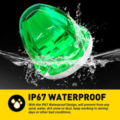 6X Green LED Watermelon LightsSide Marker Truck Trailer Chrome Housing 12-24V EA 6B93BC-57