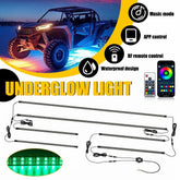 6PCS Double Row LED RGB Dream Lights Strip Neon Underglow LED Chasing Remote EOA 6B93BC-57