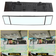 390mm Car Foldable Interior Rear View Mirror Rearview Wide Angle Blind Spot Auto 6B93BC-57