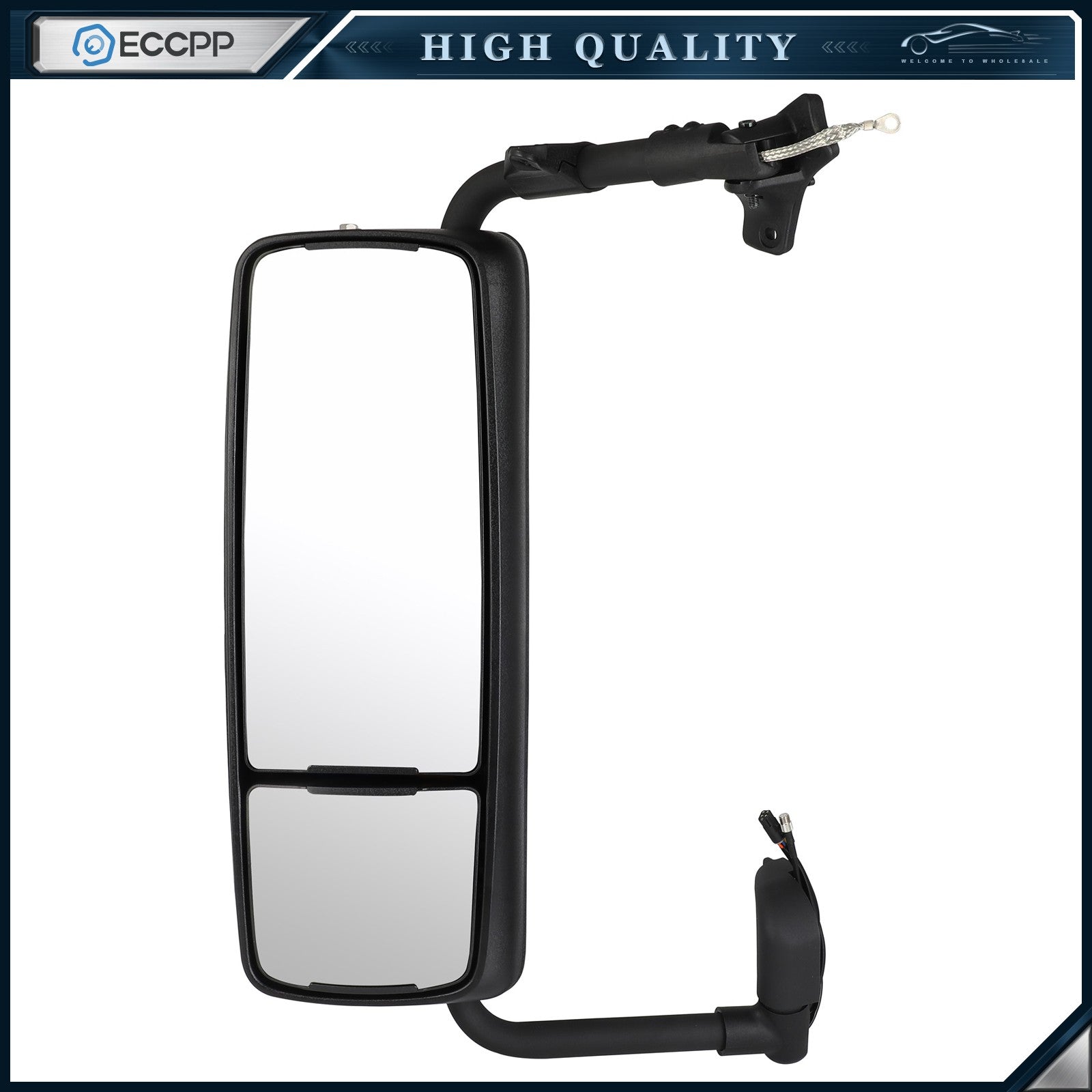 For 2004-2017 VOLVO VNL Truck Chrome Door Mirror Complete Left Driver Side 6B93BC-57