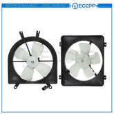 Electric Radiator Condenser Cooling Fan Assembly For 1996-1998 Honda Civic