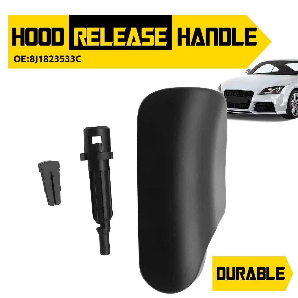 For 2008-2010 Audi TT Coupe/Roadster Bonnet Hood Release Open Handle Black EOA 6B93BC-57