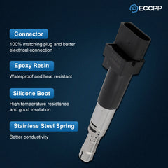 ECCPP 6 Ignition Coils For 2002 2003 2004 2005 VW Golf Jetta V6 2.8L 022905100A KOEEP