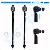 4PCS Inner Outer Tie Rod End Link Steering Kit Fits198-1991 Toyota For Corolla 6B93BC-57